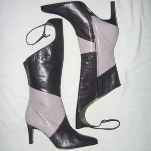 Ann Marino Gray and Lavender Heeled Boots